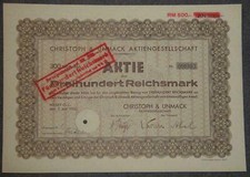 Christoph & Unmack Aktiengesellschaft 1932 300 RM