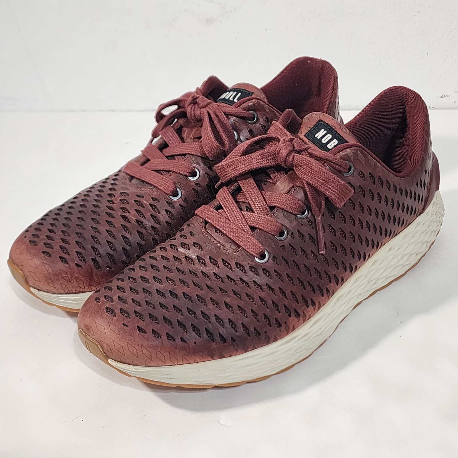 SAOLA Scarpe da allenamento NOBULL Project uomo 11 5 pelle bordeaux suola gomma Perofrate