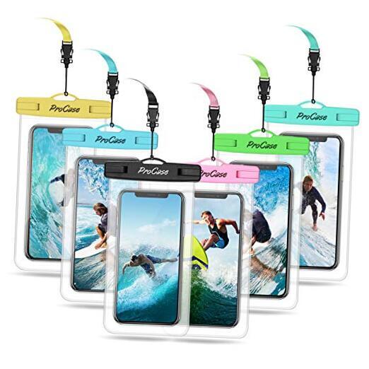 Universal Waterproof Pouch for Cellphones in Black, Blue, Pink, Green, Yellow, Teal