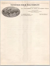 ANTIQUE LETTERHEAD LOUISVILLE AXE AND TOOL CO HIGHLAND PARK KY 1919