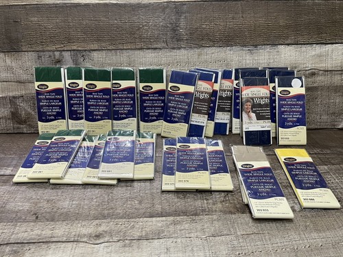 Wright's Bias Tape Wide Single Fold Lot of 27 NEW