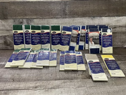 Wright's Bias Tape Wide Single Fold Lot of 27 NEW