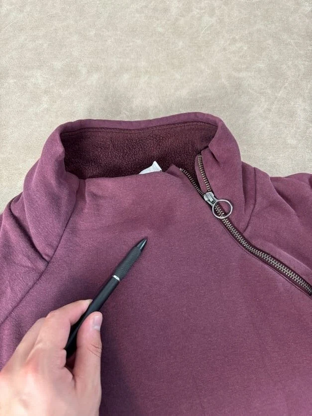 athleta asymmetrical activewear long sleeve zip mock neck shirt