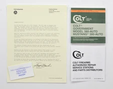 Colt Government Model 380-Auto, Mustang Manual, Repair Stations List Plus. 1985