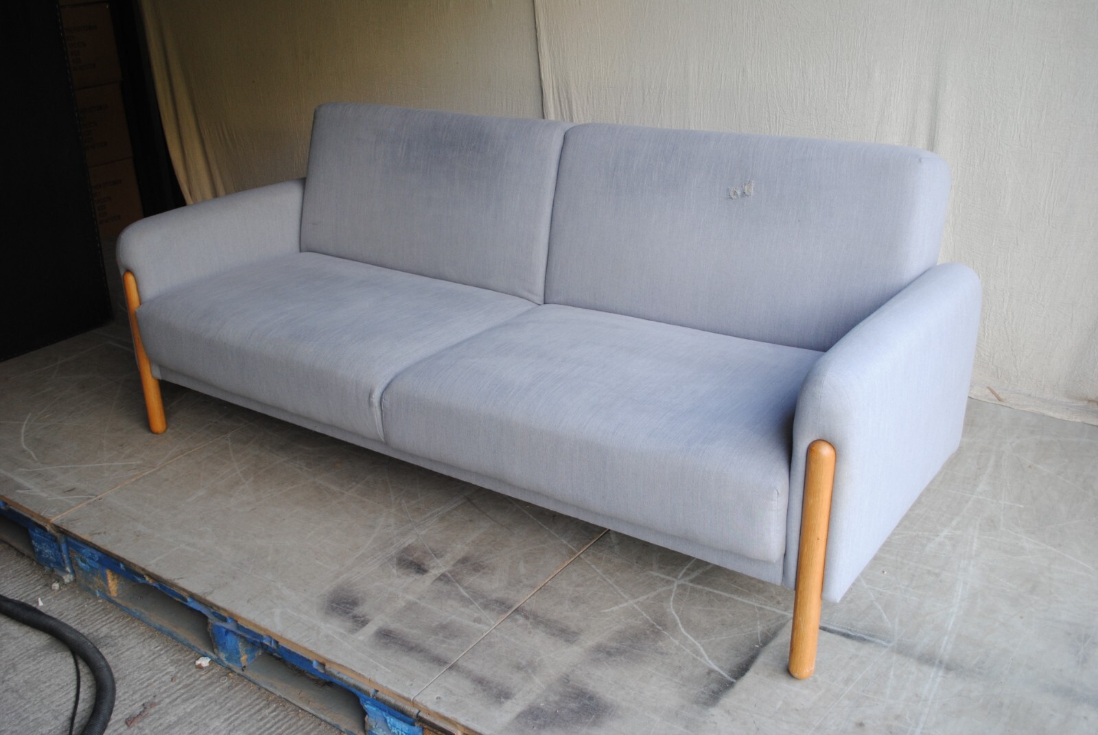 John Lewis Show Wood Sofa Bed, Light Leg, Topaz Light Grey, Damaged