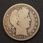 1913  ***P***BARBER HALF DOLLAR**NICE COIN!** FREE SHIPPING! X9669