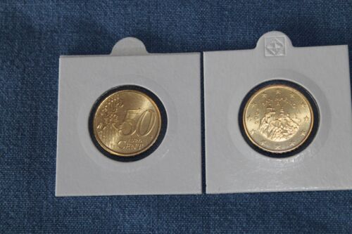 50 Cent San Marino 2005 Kursmünze Kursmünzen Rolle Bankfrisch UNC KMS RAR!! - Bild 1 von 1