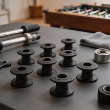 Table Football Bearings Set of 10 Lightweight Resin and Steel Components