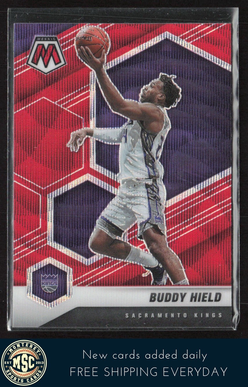 Buddy Hield 2020-21 Panini Mosaic Mosaic Red Wave #67 Sacramento Kings