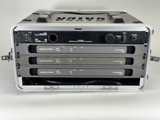 3 Lab Gruppen E8:2 power amplifiers 4U Gator Rolling Rack ALL WIRED AND READY  