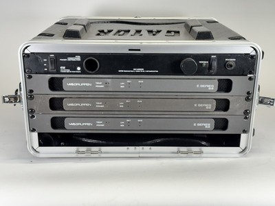 3 Lab Gruppen E8:2 power amplifiers 4U Gator Rolling Rack ALL WIRED AND READY!!!