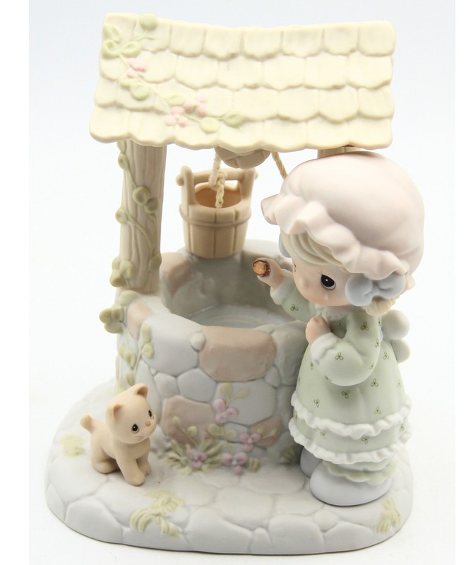 Precious moments "Wishing You Were Here" Music Box Figurine Vintage Collectible