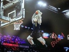 Las Vegas AcesS Mascot-Buckets- Hard Signed 8.5x11 Photo.