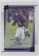 2021 Panini Clearly Donruss Rated Rookie Blue /99 Ty'Son Williams #99 Auto 0rq3