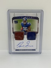 2019 Panini National Treasures - Darius Slayton NFL Gear Dual Patch Auto /99 RPA