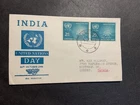 India 1954 FDC 1st day cover to Canada United Nations Day