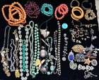 Huge lot of Vintage Sterling Costume Jewelry - Jade, Sterling, Handmade, Signed
