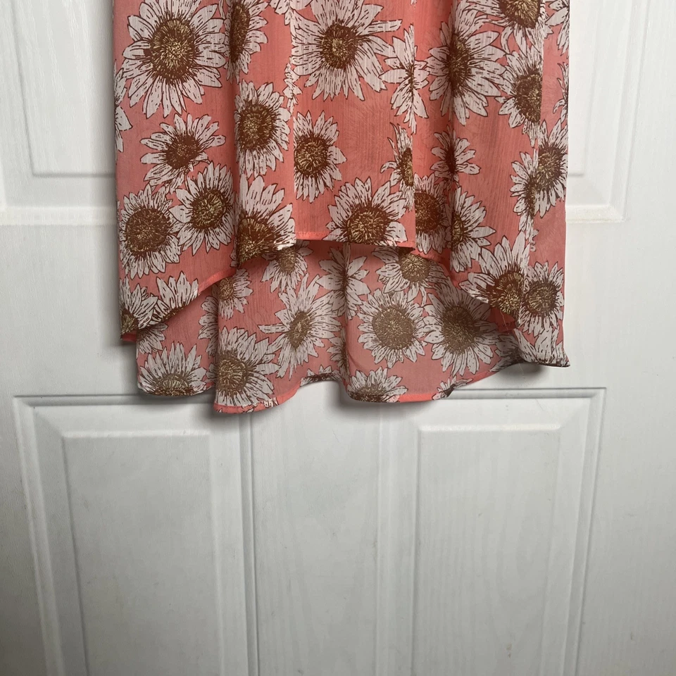 Светло-розовый цветочный подсолнух Summer высоты низкого платье, девочек размер 14 - Изображение 4 из 4