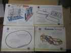 Lot of 4 boards France toys 60s (car, highway, slide, garage