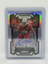Paris Johnson Jr. 2023 Panini - Prizm Silver Rookie Auto #304 Arizona Cardinals