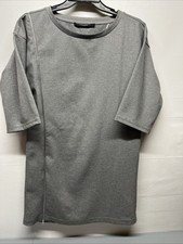 Guess Women’s Gray Dress 2 Zippers 3/4 Sleeves Stretch Size Medium
