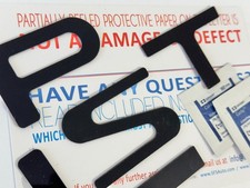 DKM | MATTE BLACK FRONT BUMPER LETTERS COMPAT...
