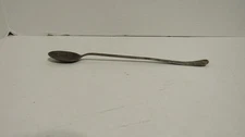 Vintage Silver Teaspoon, Primative Home Piece, Collectible Spoon, 9" long