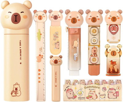 Capybara Stationery Set, Cute School Supplies Gift for Students | Includes Capyb