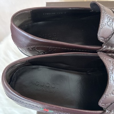 Gucci Guccissima 12.5 Nero Brown GG Logo Men display picture 1