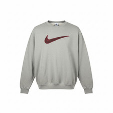 VTG Nike Center Swoosh Sweatshirt XL Grey 90s Travis Scott Made in USA Crewneck