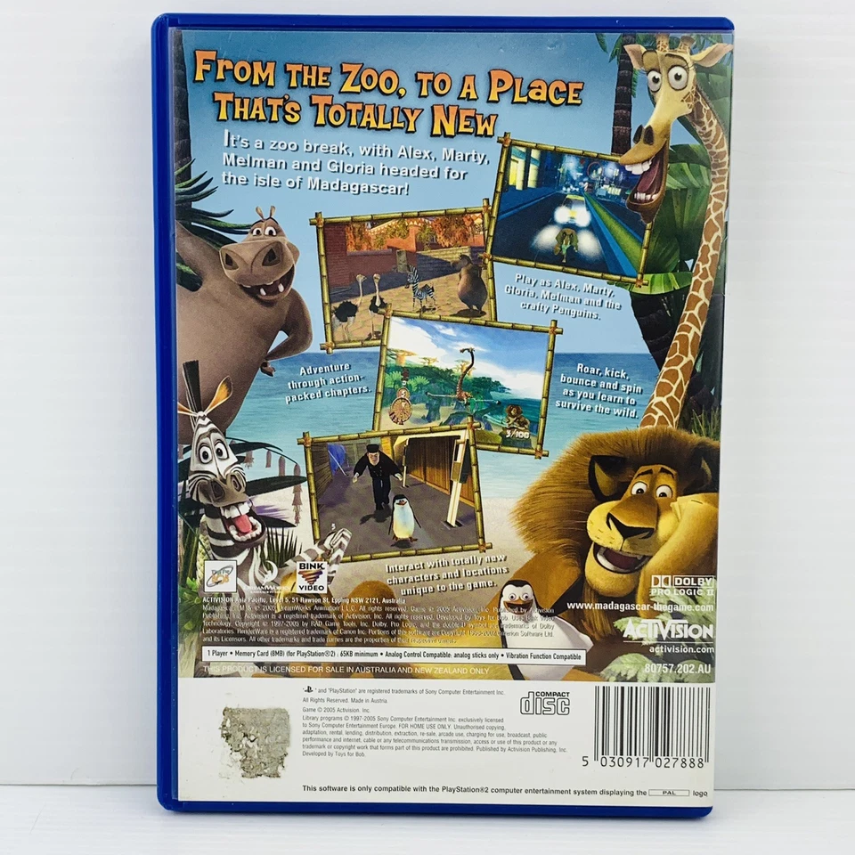 Madagascar PS2 Sony Playstation 2 Complete With Manual Tested & Working - image 2 of 4