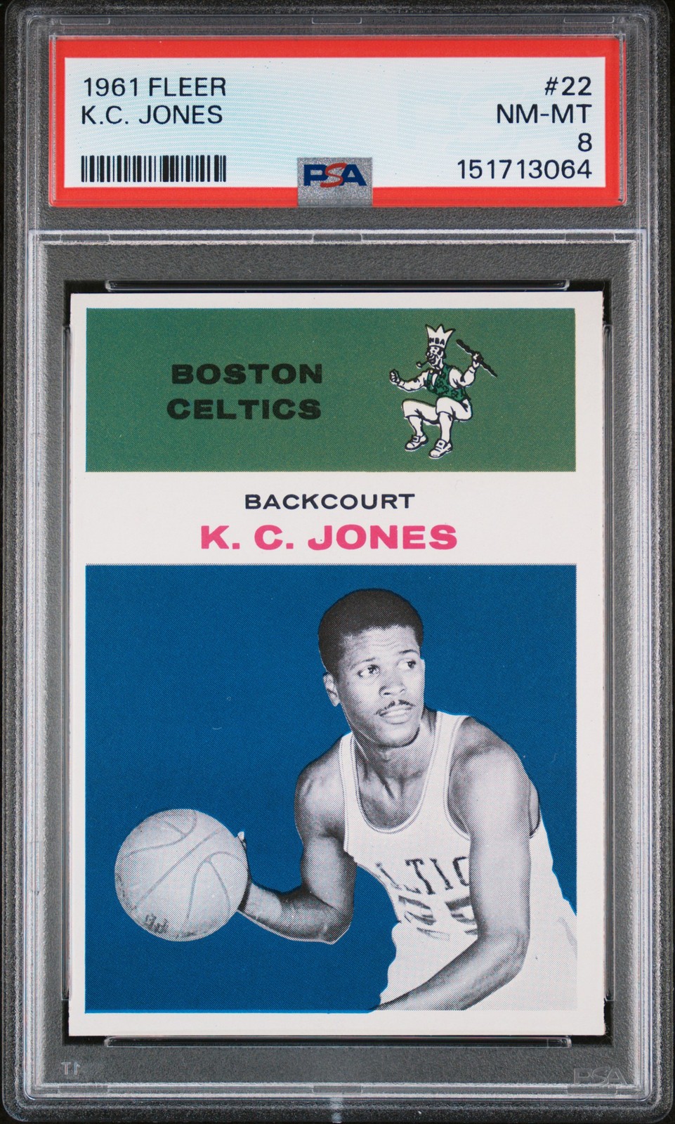 1961 FLEER #22 K.C. JONES PSA 8