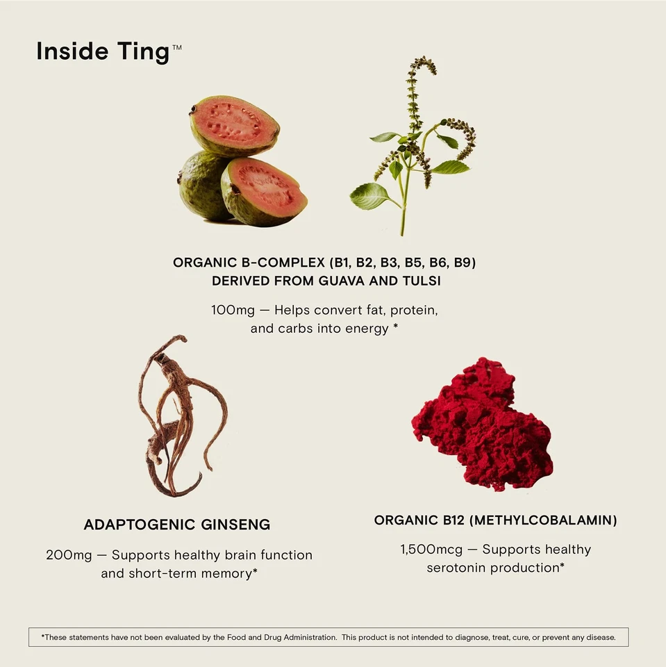 Jugo de Luna - Complejo Vitamínico B Ting Mango + Suplemento de Ginseng - Tarro 25 Servi... Foto 4 de 4