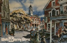 Pre-Opening Walt Disney World-Colonial America Chrome Original Vintage Postcard