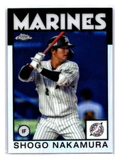 Shogo Nakamura 2021 Topps Chrome Refractor NPB 1986 #86-SN Chiba Lotte Marines