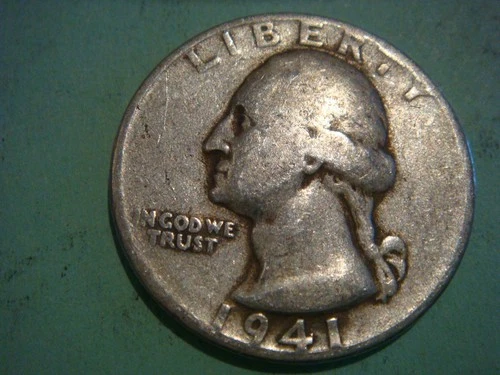 1941 P Washington Quarter in album filling cond actual coin in pic