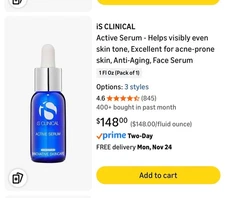 iS Clinical Active Serum 30ml / 1 oz | NEW