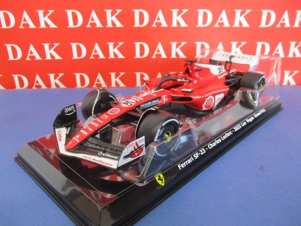 Die cast 1/24 Modellino Auto F1 Ferrari SF-23 Las Vegas GP 2023 C. Leclerc - Immagine 2 di 4