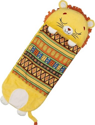 Happy Nappers Pillow & Sleepy Sack- Comfy, Cozy, Compact, Super Soft, Lion Large