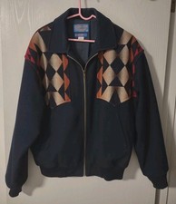 Vtg Pendleton High Grade Western Wear Navajo Aztec Wool Jacket Men s Medium USA