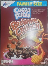 Vintage Discontinued Cocoa Puffs Brownie Crunch Cereal - Family Size 2021 -...