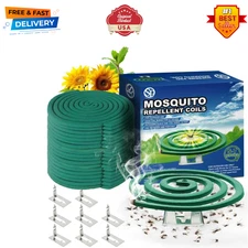Mosquito Repellent Coils 16 Pack Herbal Outdoor Bug Defense 10ft Protection