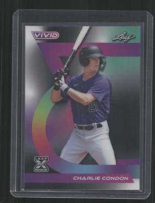 2024 Leaf Vivid #81 Charlie Condon Base Prismatic Black #/5