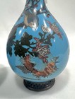 Pr. Japanese Antique Meiji Vases w/ Birds Chrysanthemums Butterflies 12” As Is — photo 9