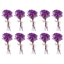 10x Mini-Blumenstrau&szlig; mit getrockneten Babys Atem, Boho, DIY-Geschenk, Rose Lila