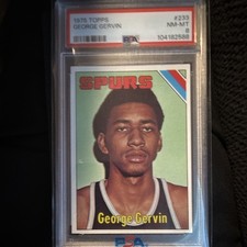 Topps 1975-76 George Gervin #233 PSA 8 San Antonio Spurs Basketball
