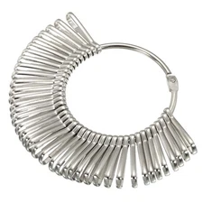 3.4" Dia Key Organizer Keychain Key Management Holder with 40 Buckle Ring Silver