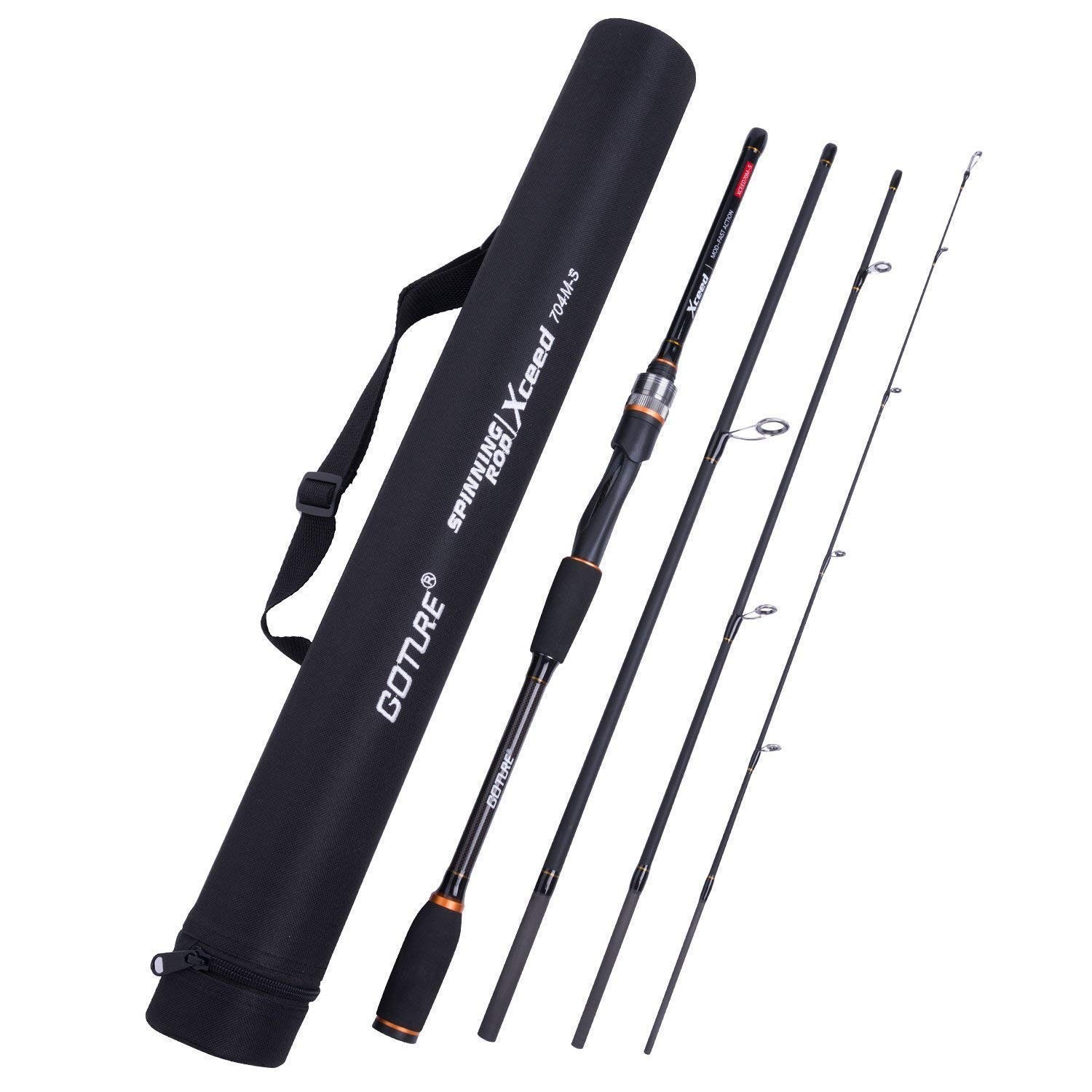 Goture Travel Fishing Rods, 4 Piece Fishing Pole with Case/B