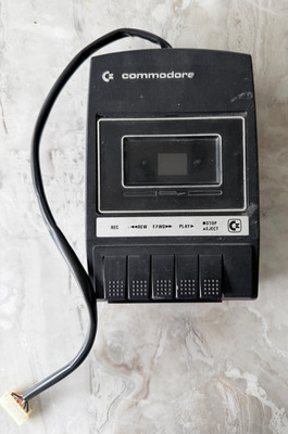 Vintage Commodore 1530 C2N Black Datasette C64 VIC-20 Cassette Drive ungetestet