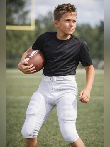 Rawlings Youth Football Pants White Integrated Pads Size L